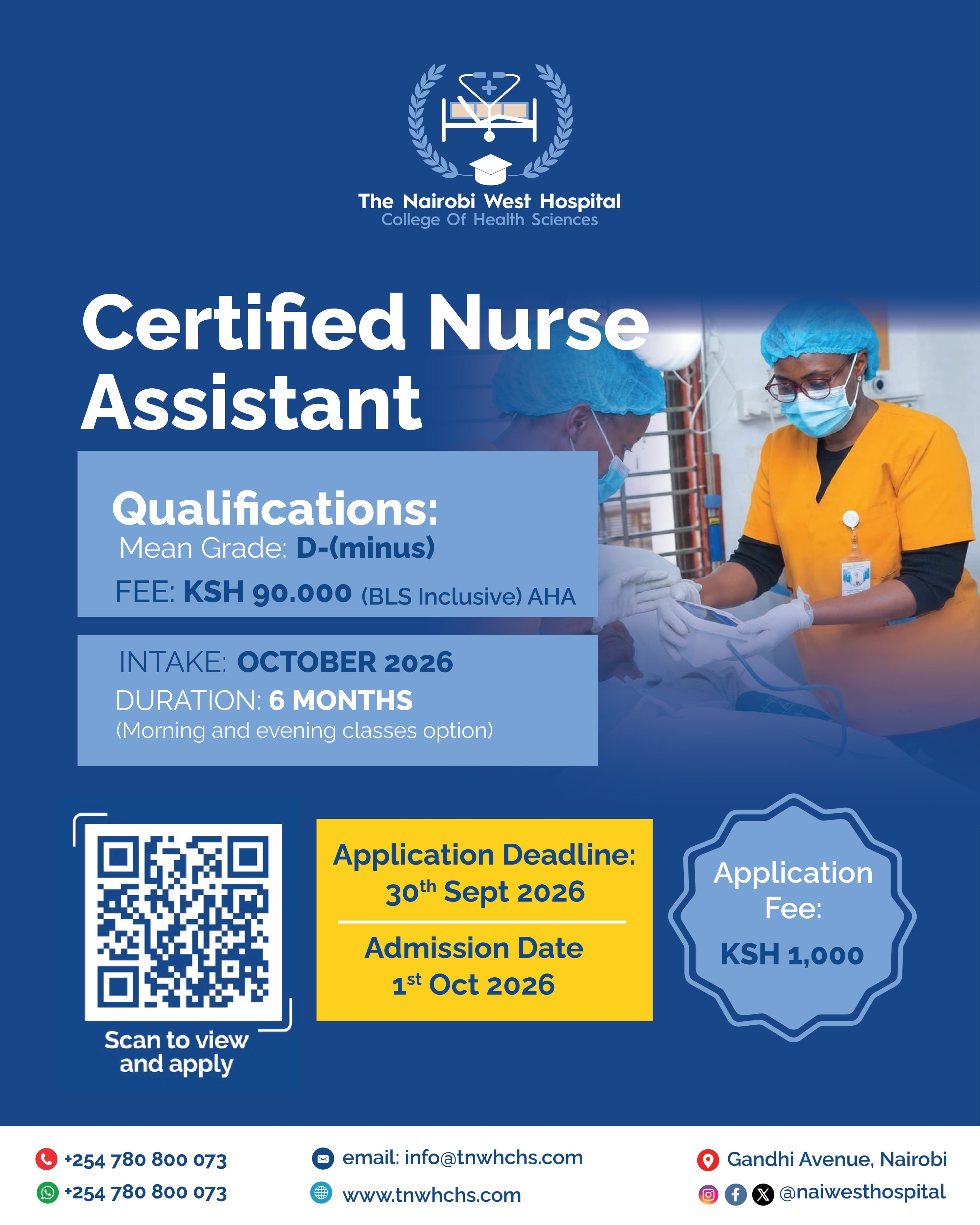 BROCHURE FOR CERTIFIED NURSE ASSISTANT (CNA)